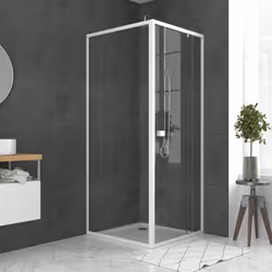 Description générale La porte de douche WHITY PIVOT allie simplicité et style. Fabriquée en aluminium laqué blanc, elle est e ...