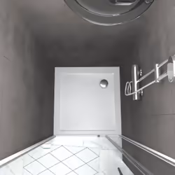 Pack porte de douche pivotante blanc de 78 à 90x185cm + receveur 80x80 - WHITY PIVOT