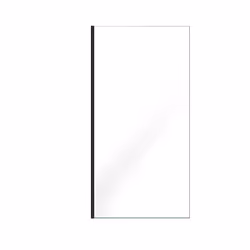 Paroi de Douche 100x200cm - Verre Trempé Transparent 8mm - Profilé Noir - freedom 2 black