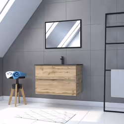Description générale Ce meuble de salle de bain TIMBER, fonctionnel et tendance, est idéal pour apporter une touche moderne à ...