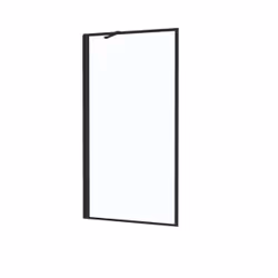 Pare baignoire rabattable 80x140cm - Finition Noir Mat - dark contouring screen