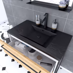 Aurlane PACM040 miroir de salle de bain et armoire de rangement pour évier