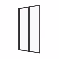 Pare-baignoire Pivotant 70x120cm - 2 Volets Noir Mat - Verre Trempé 4mm - DUPLO - Vue supplémentaire 4