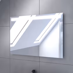 Pack Meuble sdb 80cm suspendu 2 tiroirs CheneVasque blanche + Miroir Led - timber 80Pack36
