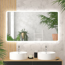 Miroir salle de bain rond avec eclairage led - Diamètre 50cm - go led