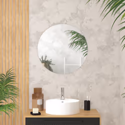 Aurlane - Miroir salle de bain rond - Diamètre 60cm - go