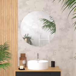 Aurlane - Miroir salle de bain rond - Diamètre 70cm - go