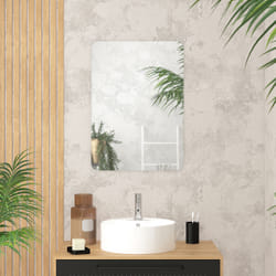 Miroir salle de bain avec eclairage LED et contour noir - 120x70cm - GO BLACK LED