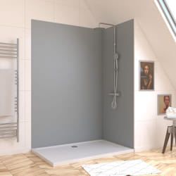 Panneau Mural Finition Aluminium Gris Clair Silver 120 x 210 cm - WALL'IT SILVER