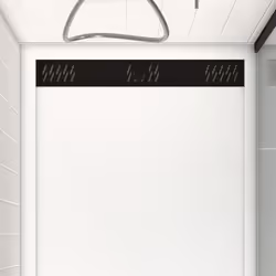Receveur en acrylique Blanc 80x120x4 cm - Grille Linéaire Chrome - WHITENESS II