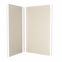 Lot de 2 Panneaux Muraux Aluminium ivoire 90+120x210 cm avec Profilés anodise brillant - wall'it