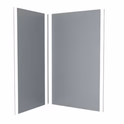 Lot de 2 Panneaux Muraux Aluminium silver 90+120x210 cm avec Profilés anodise brillant - wall'it