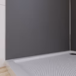 Lot de 2 Panneaux Muraux Aluminium gris 90+90x210 cm avec Profilés anodise brillant - wall'it