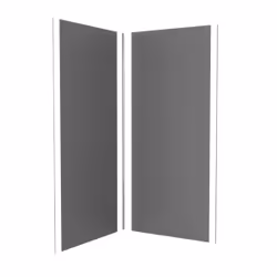 Lot de 2 Panneaux Muraux Aluminium gris 90+90x210 cm avec Profilés anodise brillant - wall'it