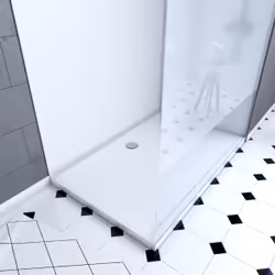 Aurlane - Ensemble complet douche à l'Italiennne avec Receveur 90x120 + Paroi depolie + Panneaux muraux