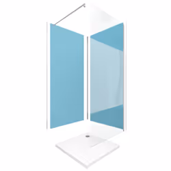 Ensemble complet douche à l'Italiennne avec Receveur 90x90 + Paroi depolie + Panneaux muraux