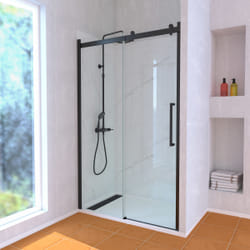 Porte serviettes en métal Noir Mat 60x176cm - Type Atelier - facto dark 2
