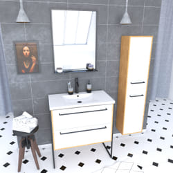 Aurlane PACM077 miroir de salle de bain et armoire de rangement pour évier