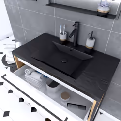 Aurlane PACM083 miroir de salle de bain et armoire de rangement pour évier