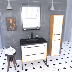 Aurlane PACM085 ensemble de meuble de salle de bain