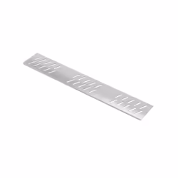 Aurlane - Grille linéaire en Aluminium finition Chrome pour receveur - 69.5x11x0.2cm - grid line chrome