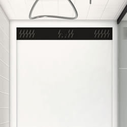 Aurlane - Grille linéaire en Aluminium finition Noir Mat pour receveur - 69.5x11x0.2cm - grid line black mat