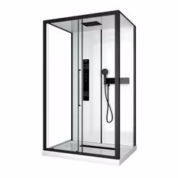 Cabine de douche 115x90x210 cm avec receveur + bonde 90mm + Grille linéaire - FACTORY 2