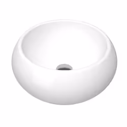 Aurlane - Vasque à poser en céramique blanche ronde - 40x15cm - pop bowl - Vue supplémentaire 4