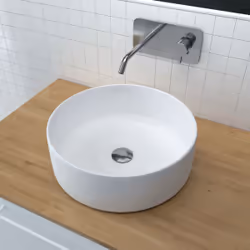 Aurlane - Vasque à poser ronde en céramique - diamètre 36cm - hauteur 11.5cm - pop round