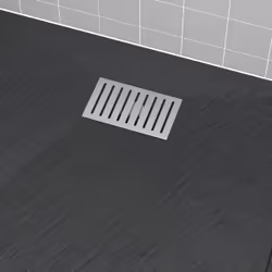 Aurlane - Grille rainurée en inox pour receveur - 20.15x12.3x0.55cm - rock 2 grid line