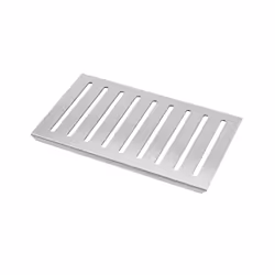 Aurlane - Grille rainurée en inox pour receveur - 20.15x12.3x0.55cm - rock 2 grid line