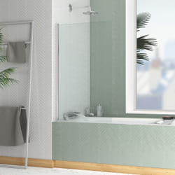 Aurlane - Pare-baignoire Rabattable 70x120cm - Profilé finition Or Doré Brossé - Verre Trempé 4mm - elementary