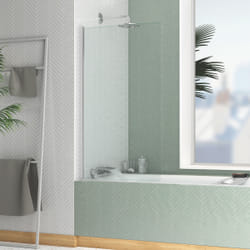 Aurlane - Pare-baignoire Rabattable 70x130cm - Profilé finition Or Doré Brossé - Verre Trempé 4mm - elementary
