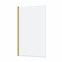 Pare-baignoire Rabattable 80x140cm - Profilé Or Doré Brossé - Verre Trempé 4mm - ELEMENTARY - Vue supplémentaire 4