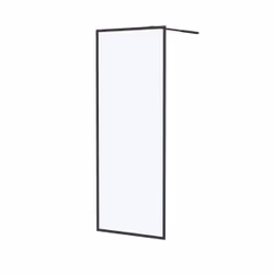 Paroi de Douche 80x200 cm - Cadre et Bras Aluminium noir mat - dark contouring