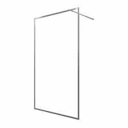 Aurlane - Paroi de Douche 120x200 cm - Cadre et Bras Aluminium Chrome - chromed contouring
