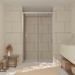 CHROMED CRUSH, la porte de douche coulissante finition chrome ! La structure en aluminium chromé ajoutera une pointe de raffi ...