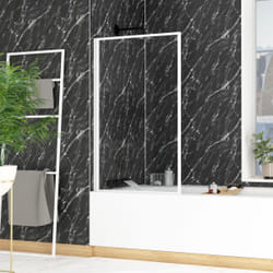Pare baignoire rabattable 75x130cm - Finition Or Doré Brossé - goldy contouring screen