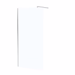 Paroi de Douche 100x195 cm en Verre Trempé 5 mm - Finition Chromé - chromed elementary