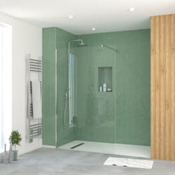 Paroi de Douche 50x195 cm en Verre Trempé 5 mm - Finition Chromé - CHROMED ELEMENTARY