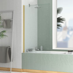 Pare baignoire gris chromé 70x120 cm - ESSENTIEL CHROME 120