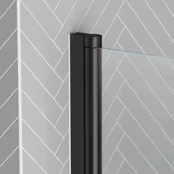 Pare-baignoire Rabattable avec porte-serviette 70x120 cm - Profilé Noir Mat - Verre 4 mm