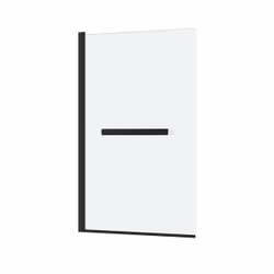Pare-baignoire Rabattable avec porte-serviette 70x120 cm - Profilé Noir Mat - Verre 4 mm - Vue supplémentaire 4