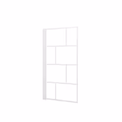 Pare baignoire rabattable sérigraphié 75x125cm - Blanc - WHITE BLOCKS SCREEN - Vue supplémentaire 4