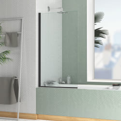 Pare baignoire rabattable 75x130cm - Finition Blanc - white contouring screen