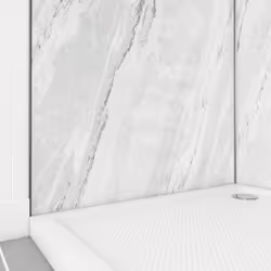 Pack de 2 Panneaux Muraux Pierre Artic Storm 90+90x210 cm avec Profilés noir mat - stone'it
