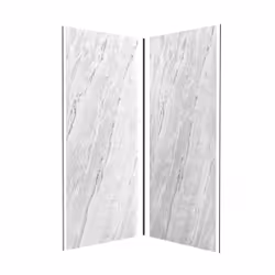 Pack de 2 Panneaux Muraux Pierre Artic Storm 90+90x210 cm avec Profilés noir mat - stone'it