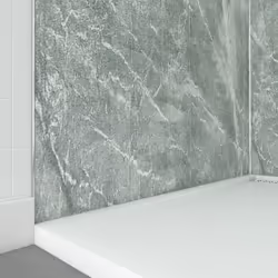 Pack de 2 Panneaux Muraux Pierre Artic Green 90+120x210 cm avec Profilés ANODISE BRILLANT - STONE'IT