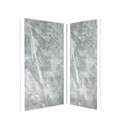 Pack de 2 Panneaux Muraux Pierre Artic Green 90+120x210 cm avec Profilés ANODISE BRILLANT - STONE'IT
