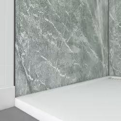 Pack de 2 Panneaux Muraux Pierre Artic Green 90+120x210 cm avec Profilés noir mat - stone'it